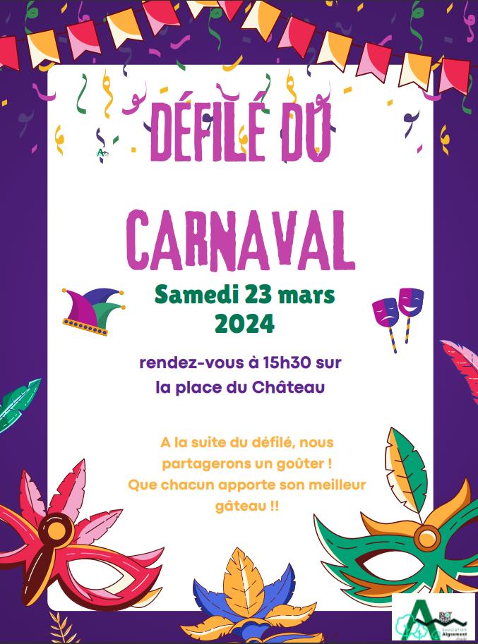 Lire la suite à propos de l’article Carnaval des enfants samedi 23 mars 15h30